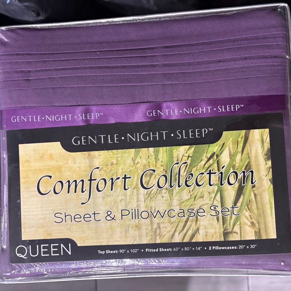 Purple Sheet & Pillowcase Set - Queen